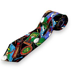 Addiction Mens Multicolor Silk Dress‎ Tie Classic Golf Outdoors Design 59" 3.75"